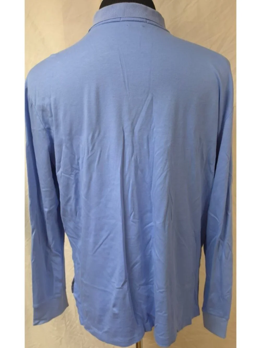 Polo Ralph Lauren Mens Pima Soft Touch Polo Shirt XL Blue Long Sleeve Flesh Pony